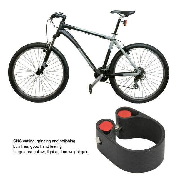 Bike Seatpost Clamp Carbon Fiber Mountain Bike Tube Clip Black CNC Cutting Seatpost Collar for Road Bikes 27.2mm