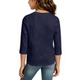 thumbnail image 4 of YOUYEDIAN 3/4 Sleeve Tops for Girls Casual Fashion V Neck Shirts, 4 of 4