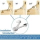 thumbnail image 4 of Bisagras para puerta de armario, 2 piezas Bisagra de soporte de tapa de cierre suave con tornillos y llave Allen, soporte de bisagra para muebles, bisagra de soporte de tapa para armario, 4 of 5