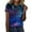 Dark Blue, variant on Womens Starry Sky Universe Graphic Print T-Shirt Celestial Space Theme Crewneck Short Sleeve Top Galaxy Nebula Summer Tee