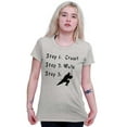 thumbnail image 3 of Crawl Walk Ninja Stealth Karate Womens Slim Fit Graphic Tee Brisco Brands M, 3 of 5