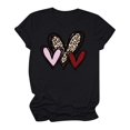 thumbnail image 3 of LSLJS T-Shirt Décontracté à Manches Courtes et Col Rond pour Femmes avec Imprimé Cœur, 3 of 3