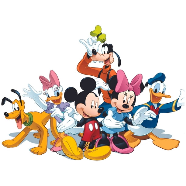 Friends Mickey Mouse Club Cartoon Characters Decors Wall Sticker Art ...
