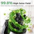 thumbnail image 2 of OSTBA Cold Press Juicer Machine, 6" Extra Large Feed Chute for Whole Fruits, 600W Slow Masticating Juicer, 3-in-1 for Fresh Juice, Sorbet & Nut Milk, Easy Clean Stainless Steel, 2 of 9