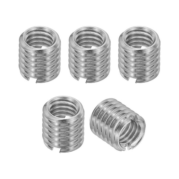 Uxcell 316 Stainless Steel Thread Adapters Sleeve Reducing Nut, 5 Pcs M8 x 1.25 Male to M5 x 0.8 Female Repairing Insert Nut Screw Reducer Conversion Fastener 8mm