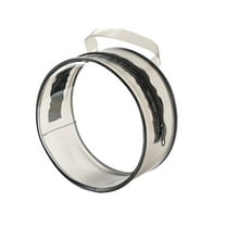 Beautynvta Clear Makeup Bag, Round Waterproof PVC Cosmetic Storage Bag with Handle, Portable Toiletry Carry Pouch with Zipper for Women Travel