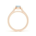 thumbnail image 2 of ANGARA Natural Classic Cushion Aquamarine Ring with Diamond Halo in 14K Rose Gold for Women (Size-5mm) | March Birthstone, Birthday, Anniversary, Jewelry Gift for Women | Natural Aquamarine Ring, 2 of 8