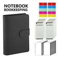 thumbnail image 2 of A6 Cash Envelopes Binder Wallet Budget Binder with 10Pcs Zipper Pockets 2Pcs Labels 12Pcs Expense Tracker Personal Coupon Organizer Leaf Cash Notebook Binder Budget Planner (Black/Purple), 2 of 6