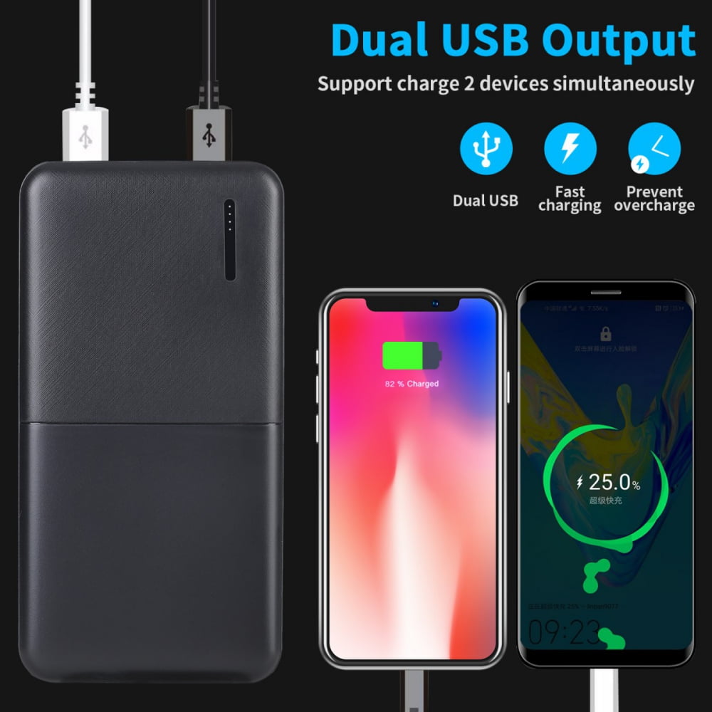 Portable Charger Power Bank 50000mah,Ultra-High Capacity Safer External Cell Phone Battery Pack Compact with High-Performance Cells & 2 USB Output, Smart Charge for Smartphone Black