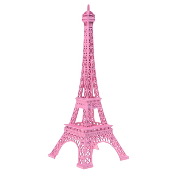 Estatua de la Torre Eiffel de París en color, figura antigua, decoración del hogar, metal vintage. Rosa 18cm