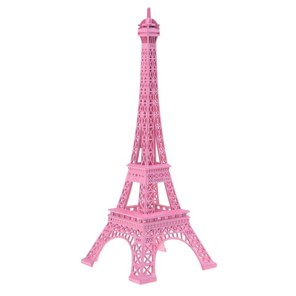Figurilla Miniatura Yotijar Torre Eiffel Rosa 18cm Artesanía Automóvil