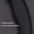 thumbnail image 5 of Car Steering Wheel Cover Wheel Cover Protector, Anti-Slip Breathable Full Surround Four Season Universal Car Accessory For Mazda All Models -Perforated Brown, 5 of 6