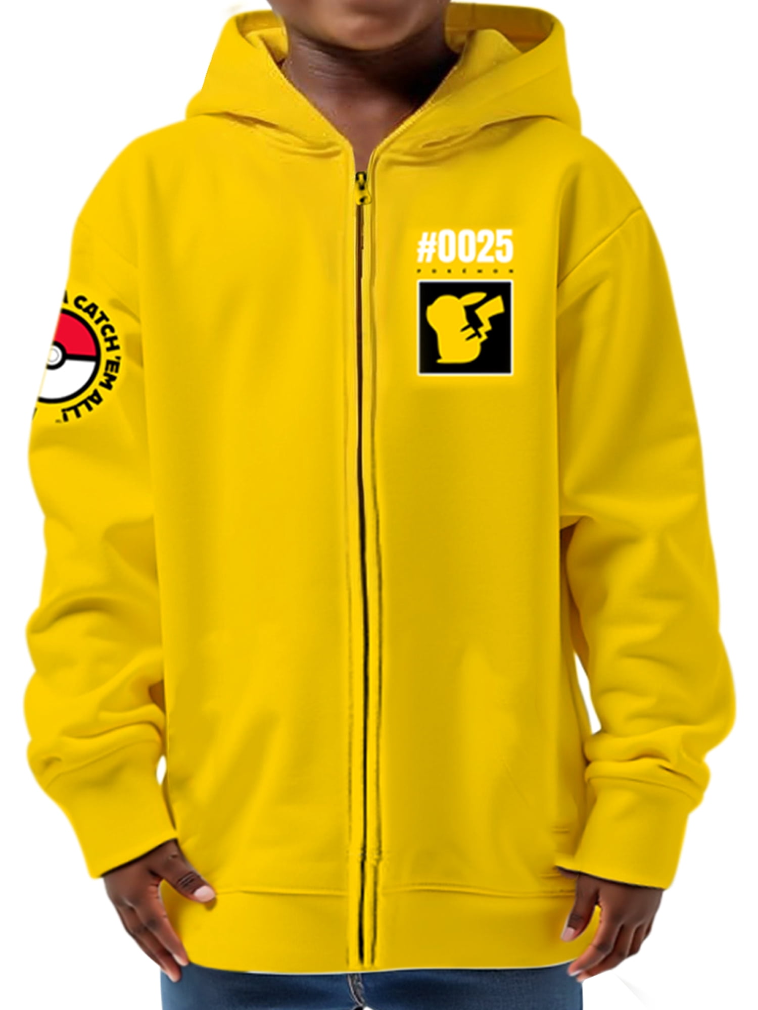Boys, Licensed Cosplay Hoodie, Pokemon Pikachu, Sizes XS-XXL