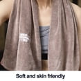 thumbnail image 3 of Toalla de gimnasio para sudar: toalla de entrenamiento suave y absorbente (42 x 95 cm) - Toalla deportiva con infusión (rosa), 3 of 5