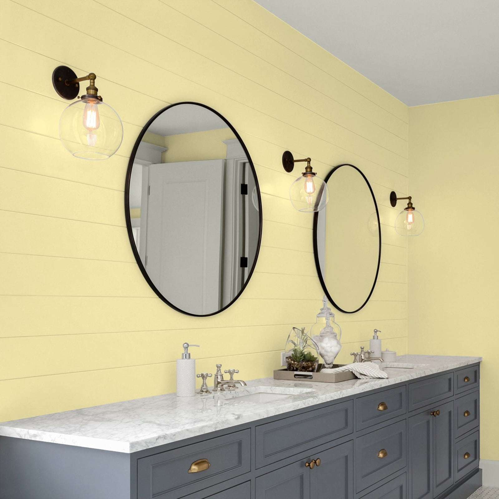 Glidden Glidden Kitchen Bath and Laundry Turning Oakleaf / Yellow, Eggshell Interior Paint with Primer, 1 Gallon