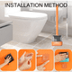 thumbnail image 4 of Cepillo de baño de silicona montado en la pared para el hogar - Naranja Adepaton CPB-DE-WX515-2, 4 of 5