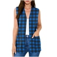 thumbnail image 2 of Ynynloco Women's Long Knit Cardigan Vest with Pockets Machine Washable Casual Sleeveless Open Front Draped Duster Vest, 2 of 7
