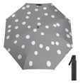thumbnail image 6 of Simple Gray And White Polka Dots Rain Umbrella Sun Protection Sun Umbrella Parasol Folding Umbrella Black Glue, 6 of 9