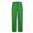 thumbnail image 5 of Man Solid-Color Corduroy Pocket Button Casual Loose Straight Leg Pants Green, 5 of 6