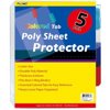 DDI 1916129 5 pack Poly Sheet Protectors with Colored Tabs Case of 48