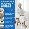 thumbnail image 2 of EcoDecors Satori Teak Shower Bench, EarthyTeak, 2 of 7