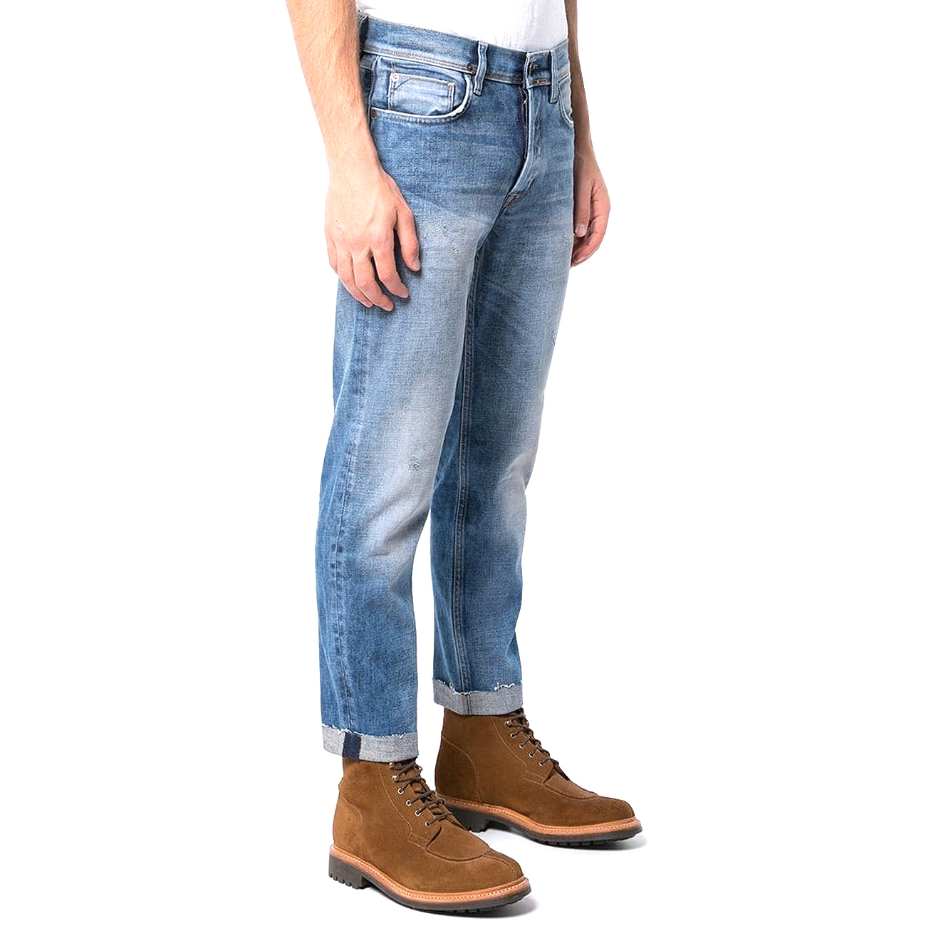Hudson Mens Sartor Relaxed Skinny Jeans 