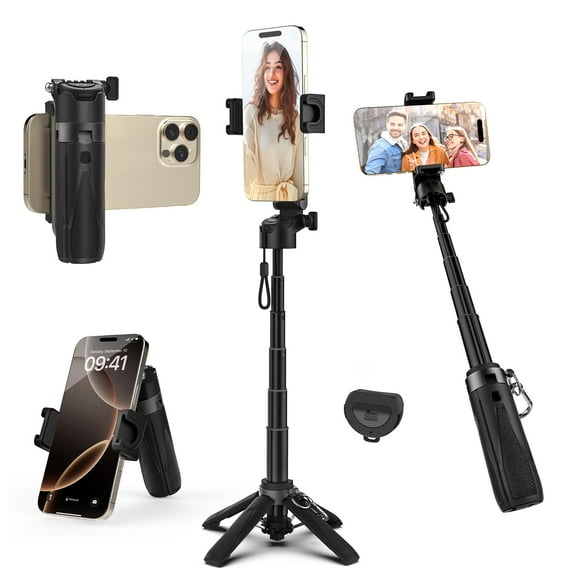 Trípode portátil para tomar selfies con mando a distancia para iPhone