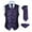 01-Purple, variant on HISDERN Mens Vest Ties Sets Formal Waistcoat Paisley Black Necktie Pocket Square 3PC Suit Vests L