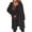 Black, variant on tklpehg Fall Sweaters for Women 2025 Open Front Hooded Sweater cardigan with Pocket Loose Leisure Overcoat Solid Color Long Sleeve Fall Coat Outwear Black M