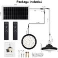 thumbnail image 2 of luces solares para exterior e interior, 100 lúmenes, 1200 lm, 3 modos de suspensión solar, panel solar ajustable, 4 niveles de brillo con control remoto, iluminación solar impermeable IP66, 2 of 2
