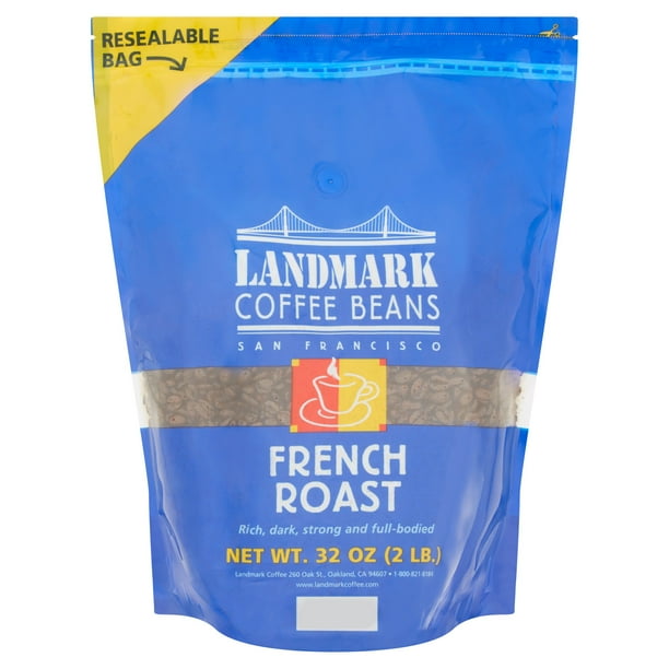 Landmark Coffee French Roast Coffee Beans, 32 oz
