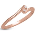 thumbnail image 2 of SuperJeweler 0.02ct Two Diamond Promise Ring In 10 Karat Rose Gold For Women, 2 of 6