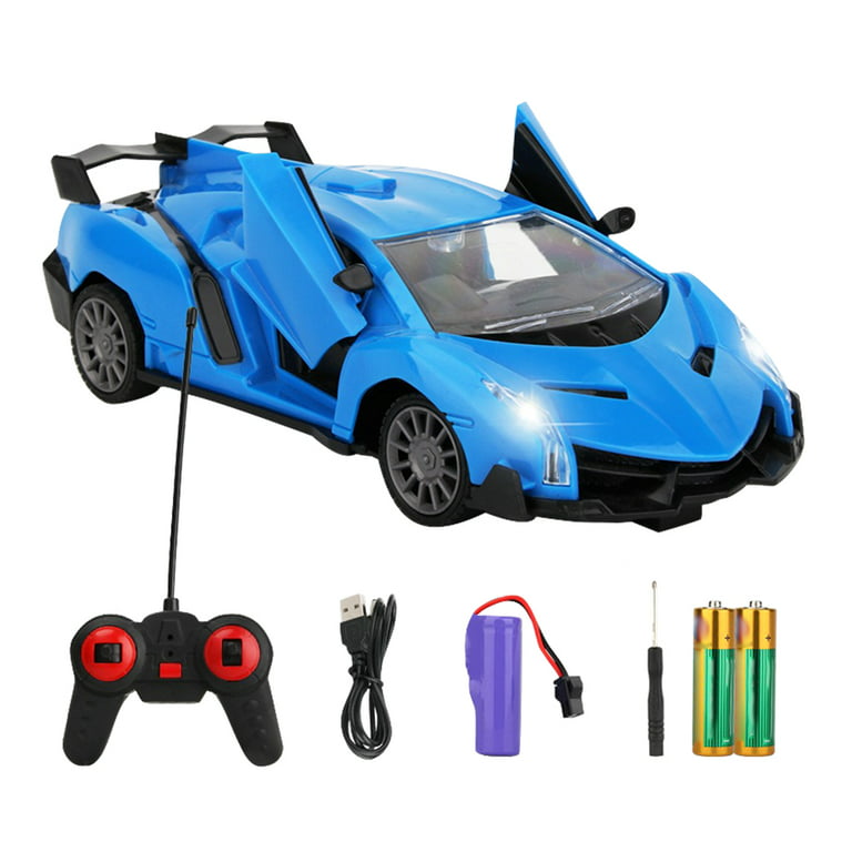 TureClos Car Toy Remote Control Rechargeable Racing Car Toy Wireless High  Speed Children Gift, Type 2, Blue
