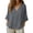 Gray, variant on Linen Shirts for Women V-Neck Short Sleeve Blouses Loose Fit Casual Vintage Tops Spring Summer Travel Vacation Bohemian Shirts, Wine XL