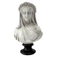 thumbnail image 1 of Sculpture bust of veiled girl, halloween creative interior decoration, white, 1 of 4