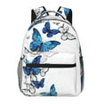 thumbnail image 1 of Balery Blue Flying Butterflies Mochila Escolar Impresa, Mochila Ligera para Viajes Casual, Mochila Duradera y Cómoda Multifuncional, Mochila para Laptop-One Size, 1 of 5