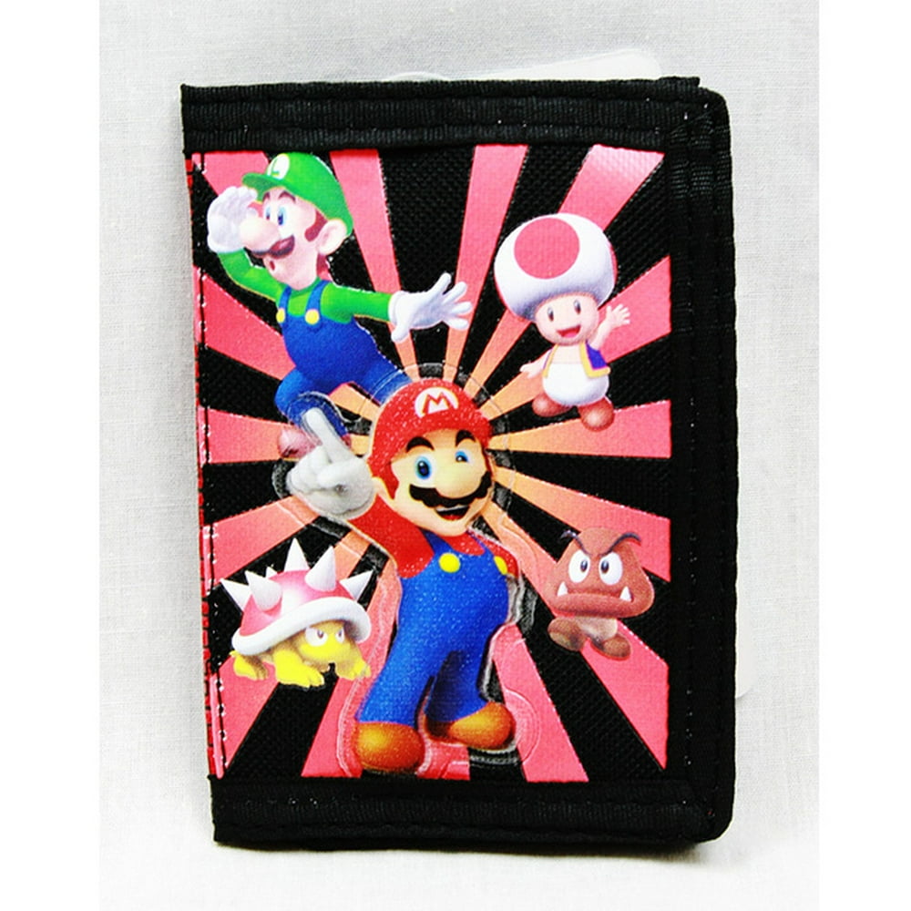 Super Mario Bros. Trifold Wallet Nintendo Super Mario Black&Red