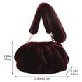 thumbnail image 3 of Jiibva Faux Fur Shoulder Bag for Women, Plush Ladies Clutch Purse Bag, Trendy Winter Furry Crossbody Bag Handbag, 3 of 7