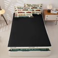 thumbnail image 4 of Castle Fairy Whimsical Steam Train Zipper Twin Comforter Sets with Fitted Sheet and 2 Pillowcases,Classic Locomotive Zipper Bedding Set for Bedroom,Red Orange Green,4-Piece,Black Reversible, 4 of 6