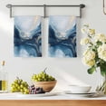 thumbnail image 2 of Navy Blue Marble Kitchen Towels Set of 3, Modern Abstract Ink Painting Soft Microfiber Dish Towels, Absorbent Quick-Dry Washable Dishcloths for Kitchen Cleaning, Drying Dishes, 18x28 Inches, 2 of 9