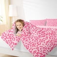 thumbnail image 3 of Meiyoeat Pastel Leopard Print Twin Comforter Sets 2pcs, Pink Cheetah Print Bedding Set, Light Pink,Pink Reversible, 3 of 6