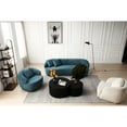 thumbnail image 5 of Mid-century Modern 360° Swivel Curved , Blue Boucle Fabric 1 Couch For Living Area Mid Century Couch, Armrest Room, 5 of 6