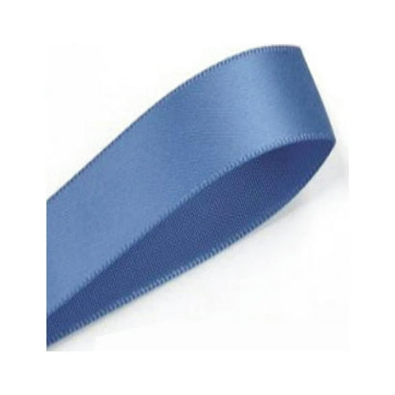 5/8" Wide Smoke Blue Double Faced Satin Ribbon - 100 Yard Spool (Not Wired)