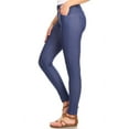 thumbnail image 2 of Women's Cotton Blend Full Length Jeggings Stretchy Skinny Pants Jeans Leggings, 2 of 3