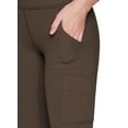 thumbnail image 5 of Avalanche Women's Outdoors Workout High Impact Squat Proof High Waist Full Length Cargo Pocket Legging Walnut Brown XS, 5 of 5