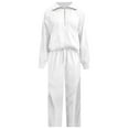 thumbnail image 3 of felwors Women's 2 Piece Outfits Lounge Set 2025 Oversized Half Zip Sweatshirt Wide Leg Sweatpant Set Sweatsuit Tracksuit White, M, 3 of 3