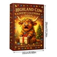 thumbnail image 3 of 3D Cow Advent Calendar 2025, 24 Days Christmas Advent Calendar with Gift Bag, Highland Cow Doll Ornaments For Christmas Tree Home Decoration, 3 of 6