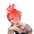 thumbnail image 1 of maskred 1/2/3/5 Femmes Fleur Chapeau Haut de Forme Fascinator Épingle à Cheveux Mariage Fête Cheveux Clip Décor Rouge 1 Pc, 1 of 6