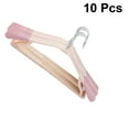 thumbnail image 3 of KALLORY 10Pcs Non-Slip Pink Hangers for Coats and Trousers with Rotational Hooks Home Use, 3 of 8