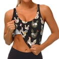 thumbnail image 3 of Hirioo Flowe Rooster for Women's Sports Vest with Full-Print Design, Stretchy Fabric and Removable Pads-Large, 3 of 8